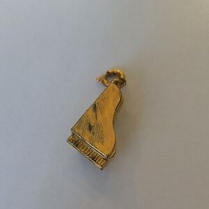 Gold Piano Charm Pendant